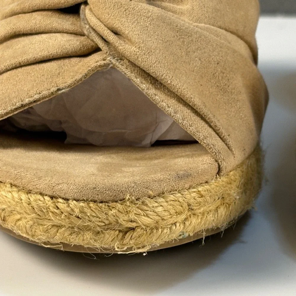Circus by Sam‎ Edelman Women's Tan Espadrille Wedge Sandals Size 9.5